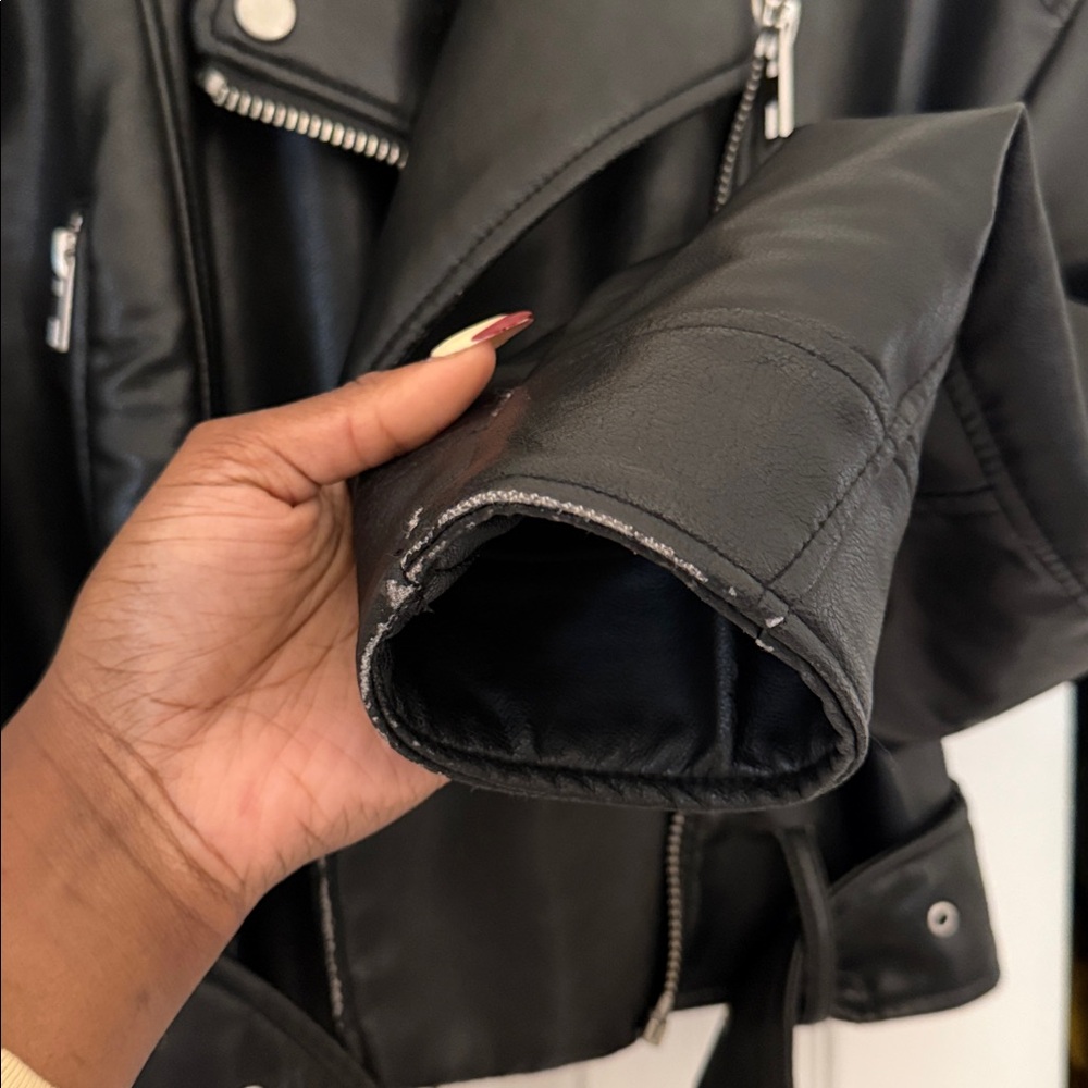 Zara Faux Leather Jacket - Picture 7 of 9